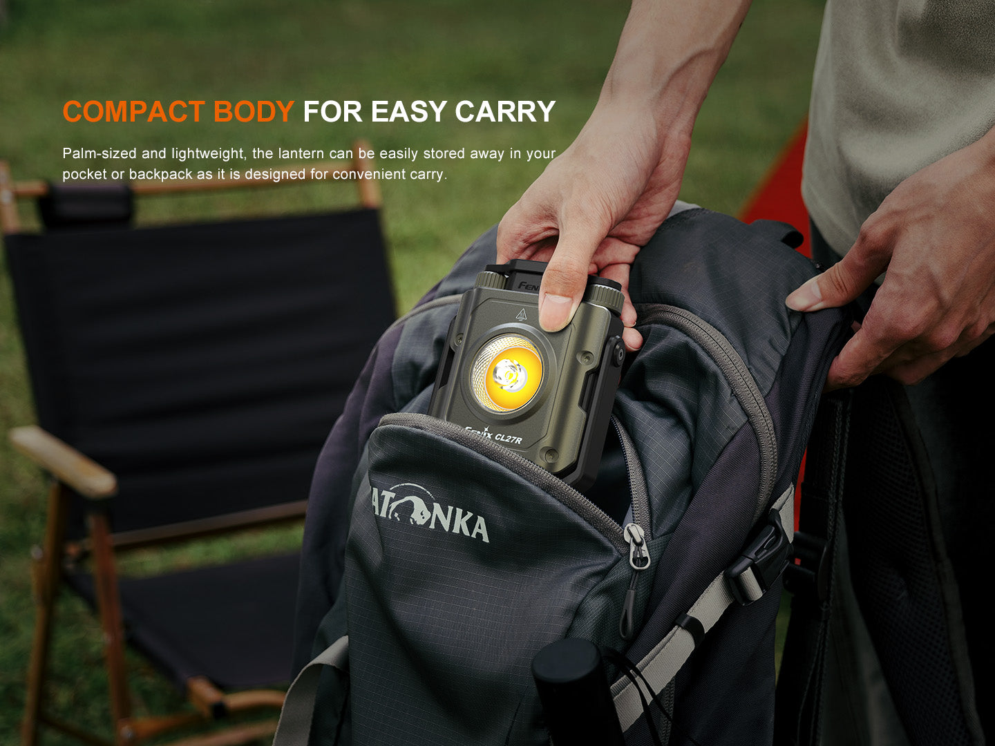 Fenix CL27R Rechargeable Camping Lantern - 550 Lumen LED, IP66 Waterproof, Perfect for Outdoor Adventures, Hiking, Emergency & Power Outages
