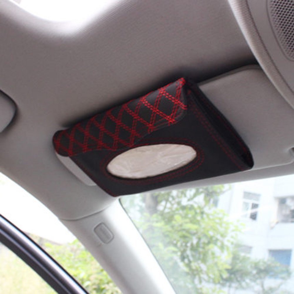 Universal Car Sun Visor Tissue Box Holder - Paper Towel & Napkin Organizer for Vehicle (Perfect for Road Trips, Commuting & Travel Accessories)