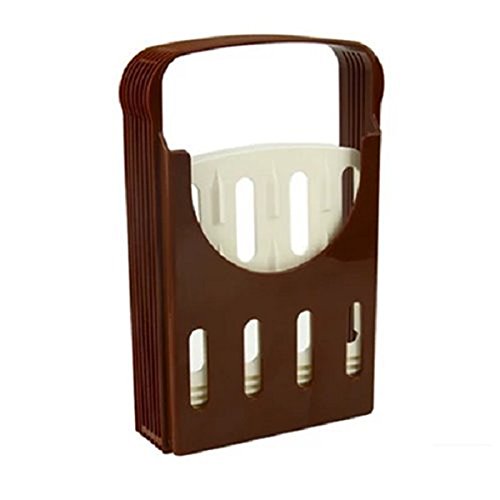 Adjustable Bread Slicer Guide - Perfect for Sandwich, Toast & Loaf Slicing - Durable Bread Cutter Mold (Coffee & White) - Ideal for Home Kitchens, Bakeries & Meal Prep