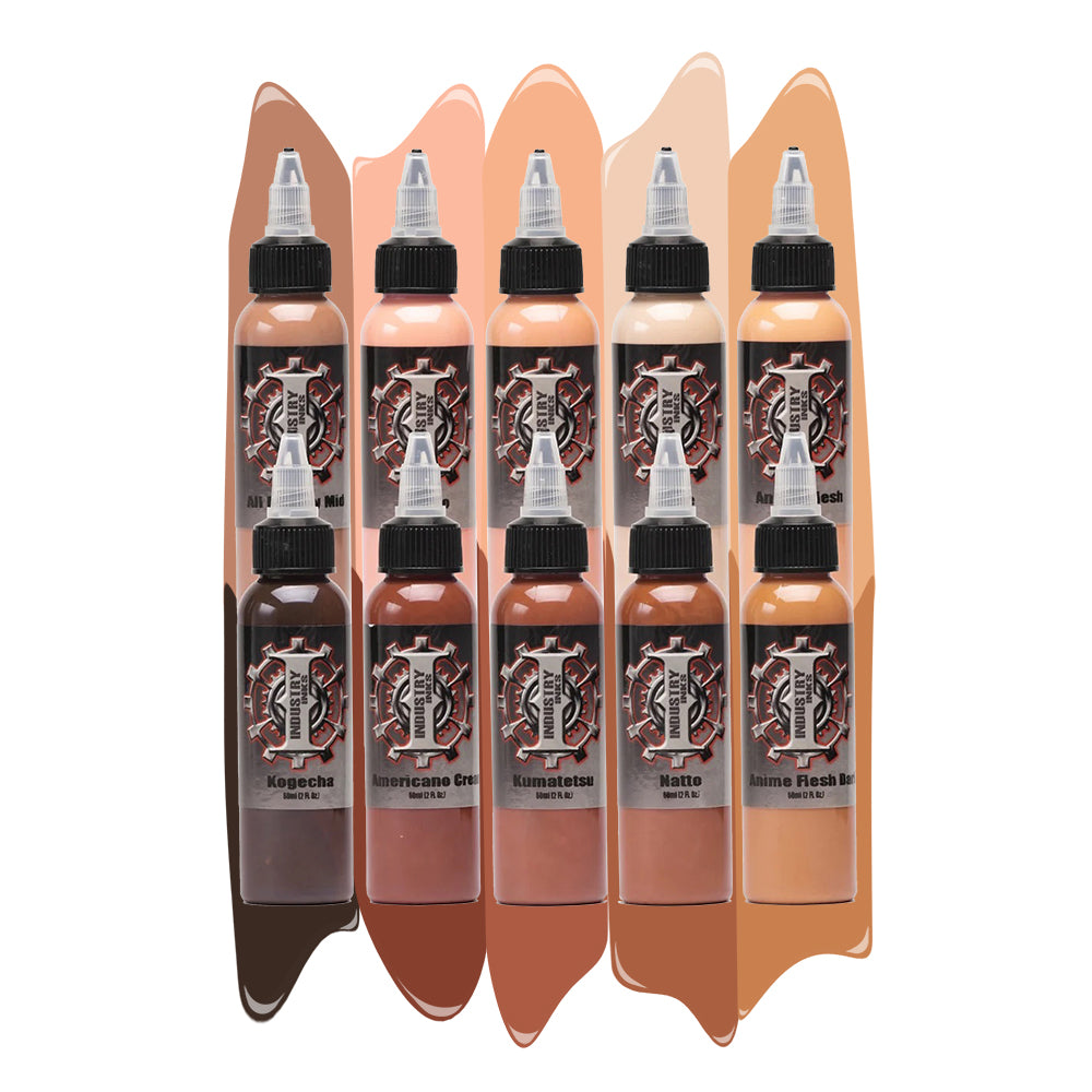 Premium Anime Flesh Tone Ink Set - Professional Tattoo Artist Supplies - Various Sizes Available - Perfect for Manga Style Tattoos & Character Art