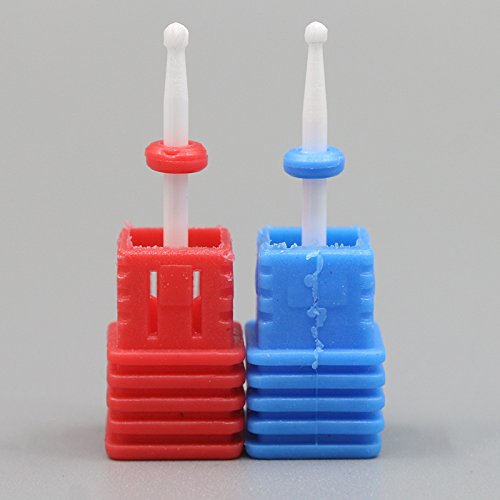 1PCS Small Red Ceramic Milling Cutter Nail Drill Bit for Electric Manicure Machine - Professional Nail Art Tools & Accessories - Perfect for Salon, Home Manicure & Nail Extension Care