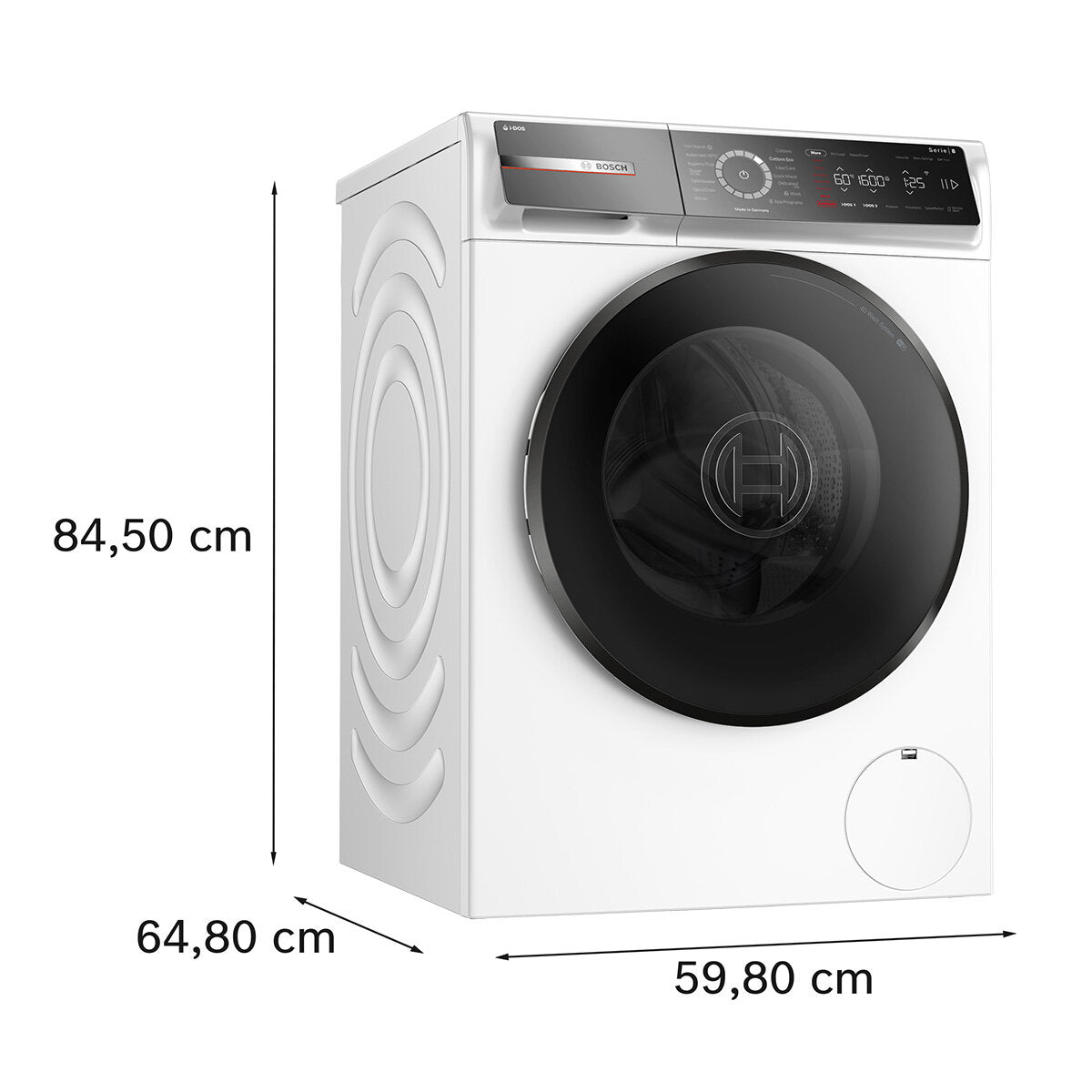 Bosch Series 8 10kg Front Load Washing Machine with i-DOS WGB256A1AU - Energy Efficient Smart Washer for Large Families | Perfect for Laundry Rooms & Apartments