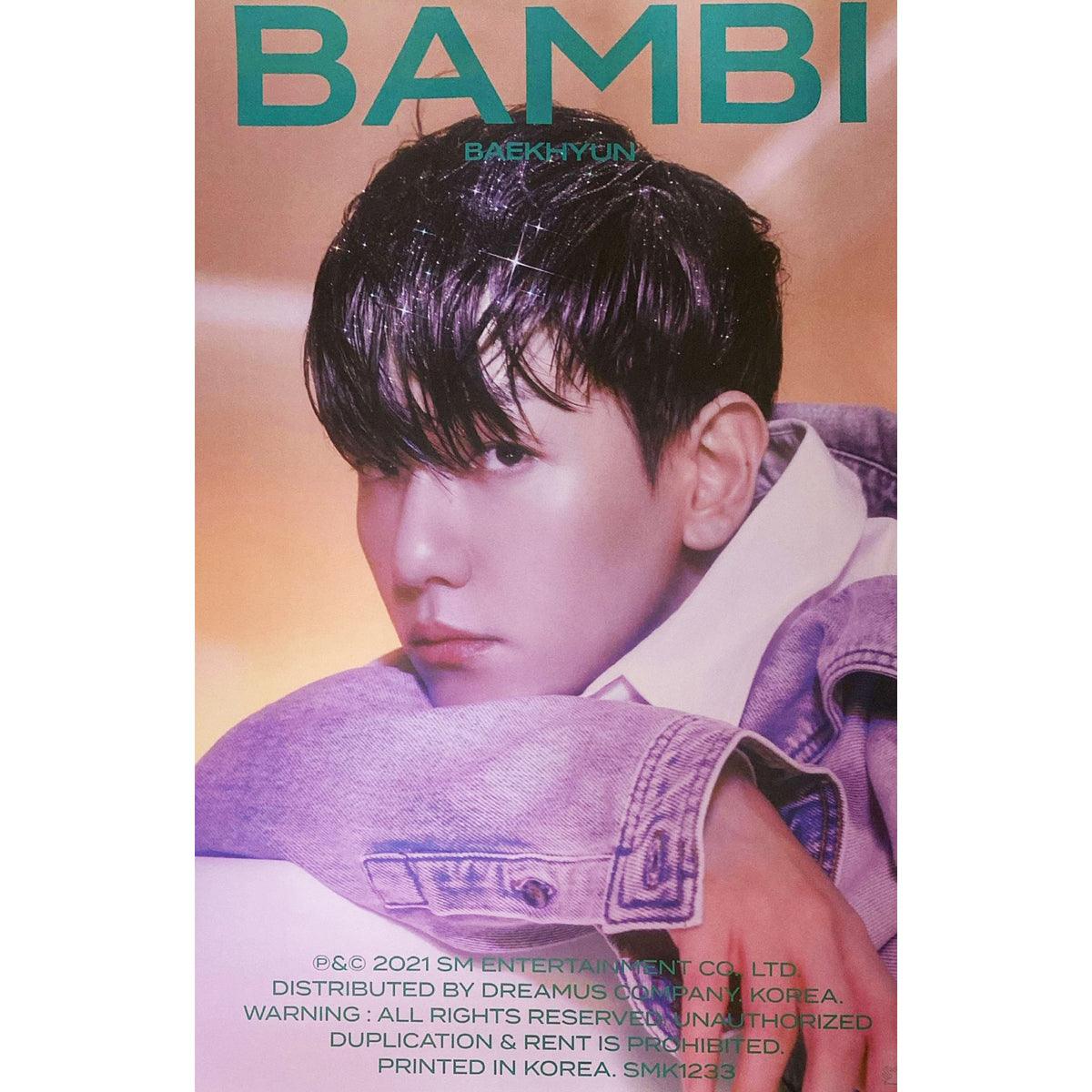 BAEKHYUN 3rd Mini Album 'BAMBI' Poster - Exclusive K-POP Collectible for Fans, Room Decor & Gift Idea