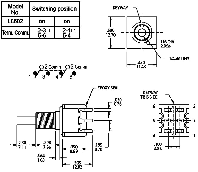 DPDT Alternate Action Pushbutton Switch - ON-ON Solder Lug Terminals - Perfect for Industrial Control Panels & DIY Electronics Projects