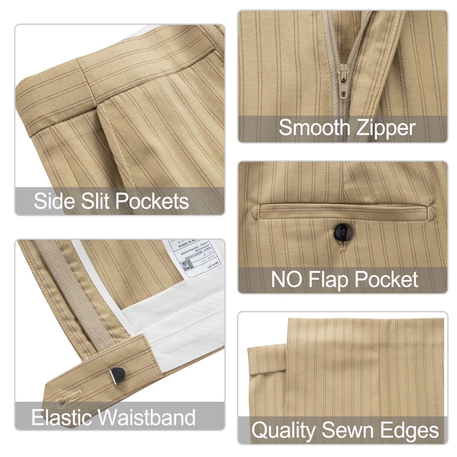 Stylish MAGE MALE Men's Pinstripe Suit 2-Piece Set with Vest & Pants | Slim Fit Wedding Tuxedo for Groomsmen | Summer Formal Prom Outfit | Perfect for Weddings, Business Meetings & Special Events