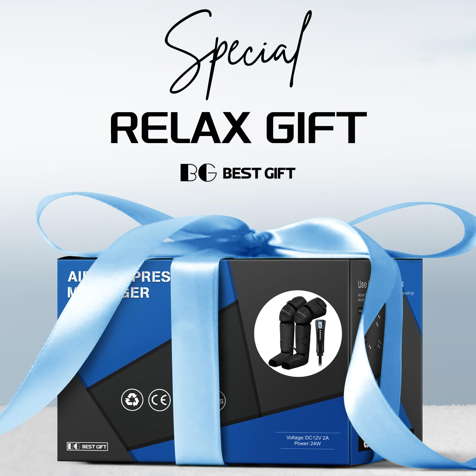 Air Compression Foot & Leg Massager with Heat - Relief for Varicose Veins & Muscle Fatigue - Perfect Mother's Day, Father's Day & Christmas Gift for Parents - Ideal for Home Relaxation & Post-Workout Recovery