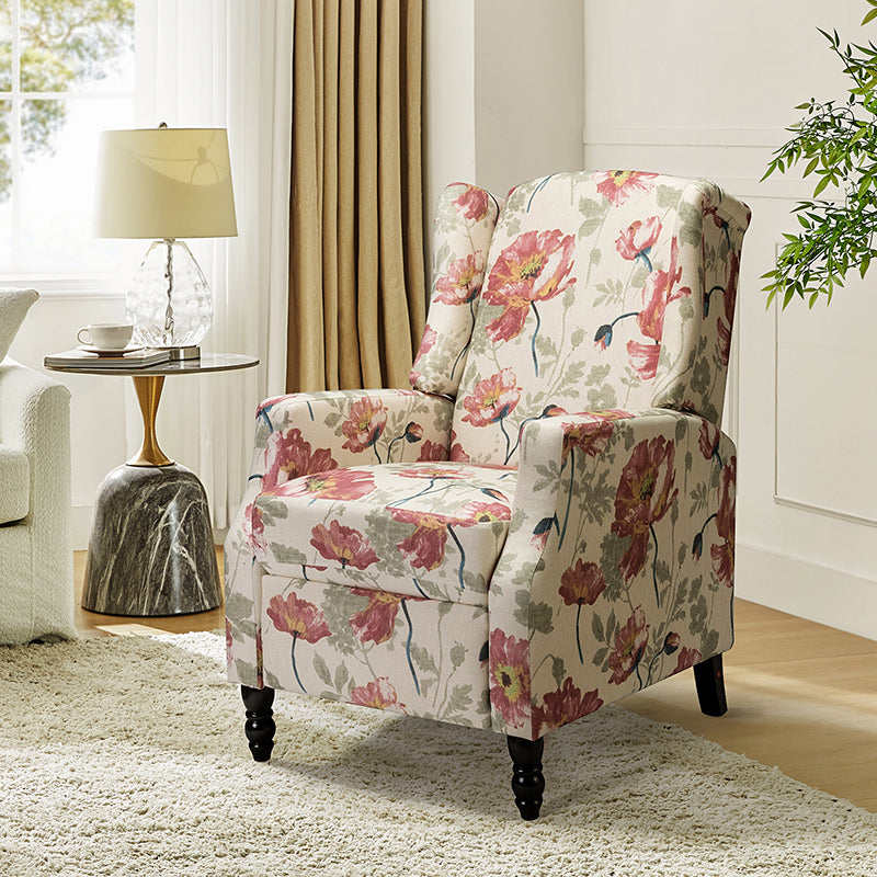 Lilith Upholstered Recliner Chair - Adjustable Backrest & Footrest, Ergonomic Living Room Reclining Chair for Relaxing, Reading & Watching TV