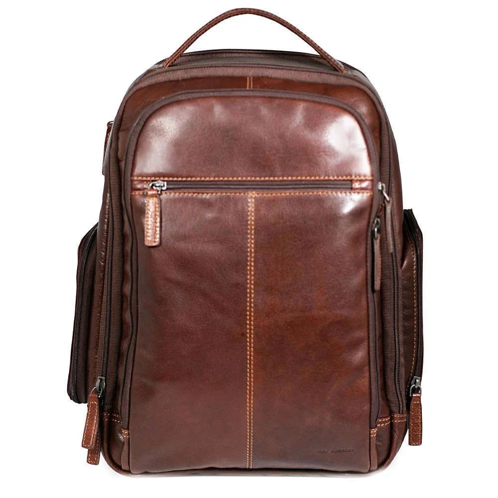 Jack Georges Medium Tech Backpack for Laptop & Tablet - Water-Resistant Business Travel & College Backpack with USB Charging Port