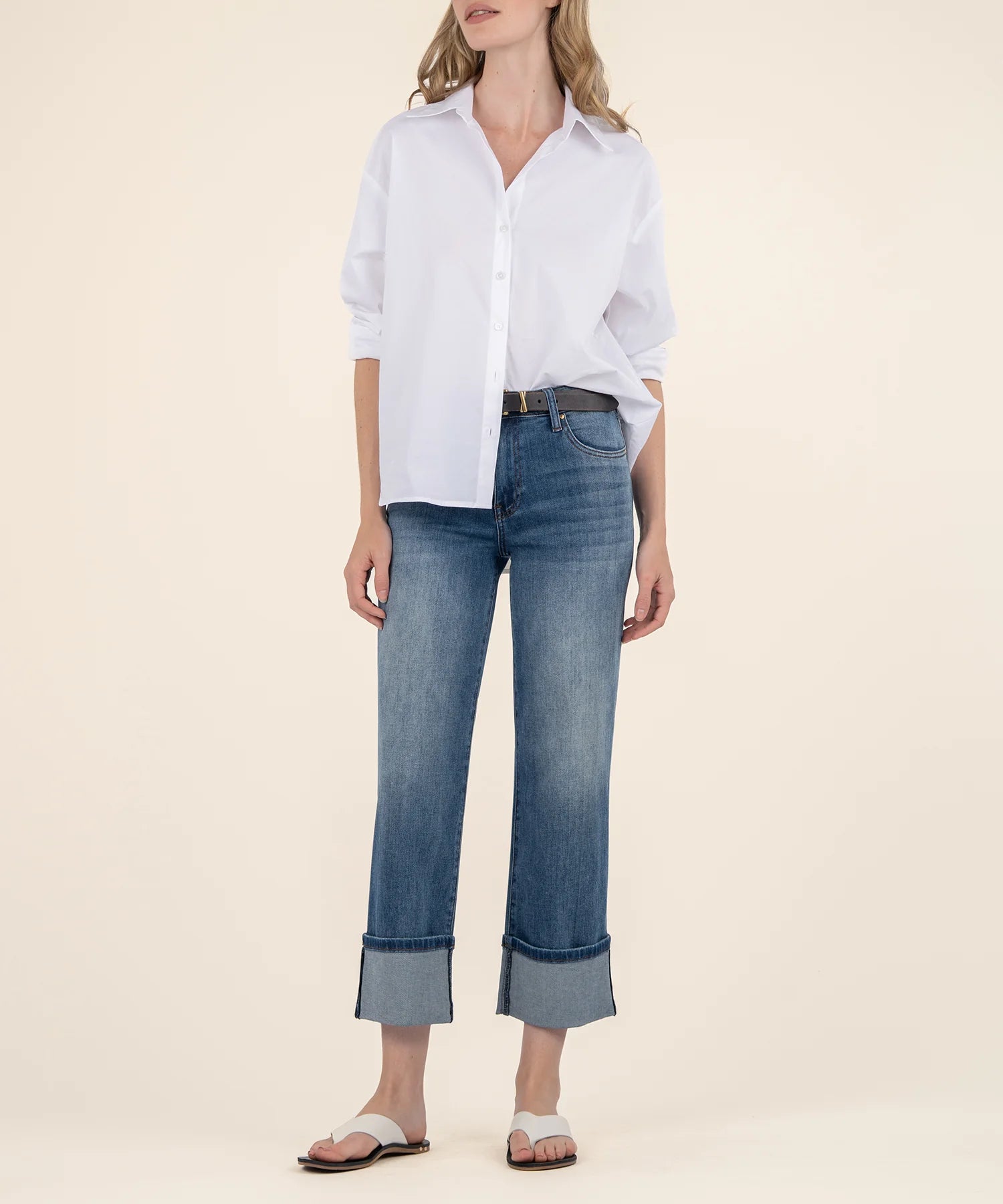 Kut Charlotte High Rise 4 Roll Up Jeans for Women - Stretch Denim Skinny Jeans with Rolled Hem | Perfect for Casual Outfits, Date Nights & Street Style Fashion