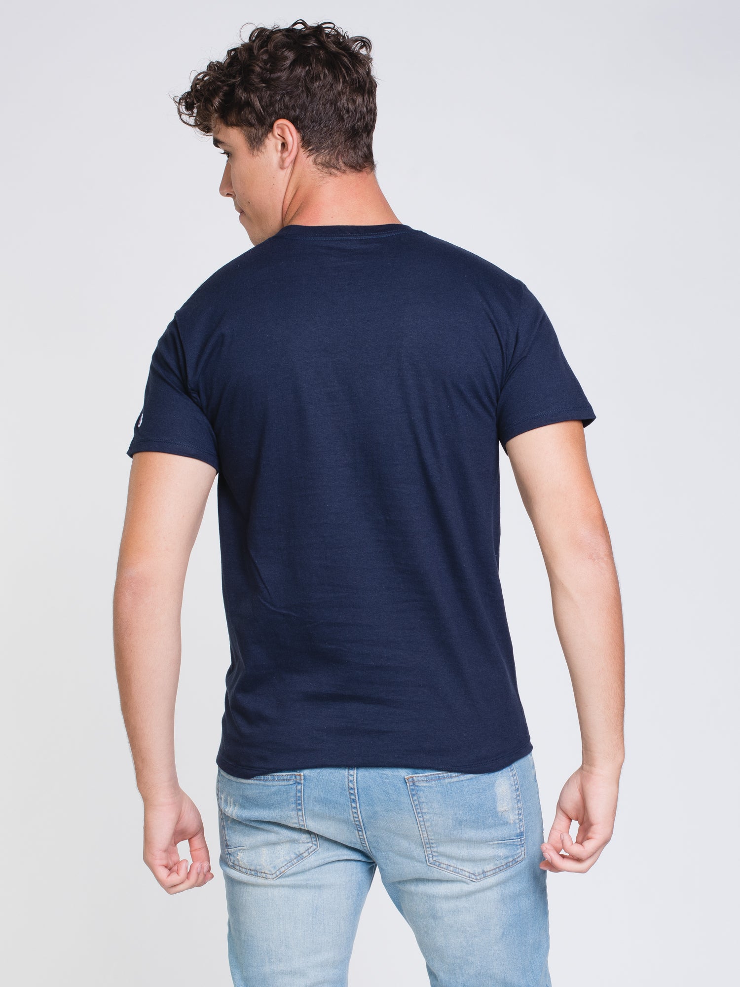 Champion Behind Script Short Sleeve T-Shirt - Men's Casual Graphic Tee for Everyday Wear | Gym, Streetwear & Lounge Outfits