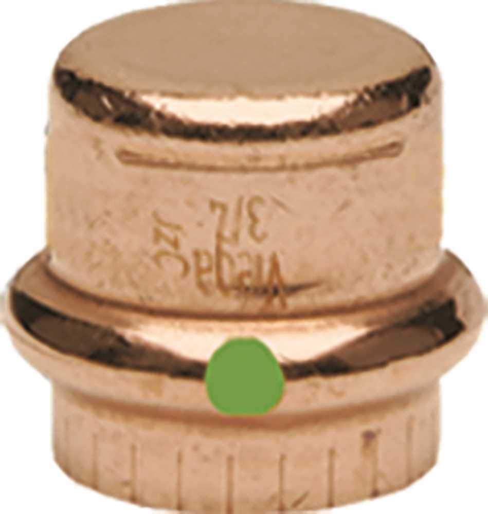 Viega 77722 ProPress 1 Inch Press Copper Cap Fitting - Durable Plumbing Solution for Water Supply & HVAC Systems