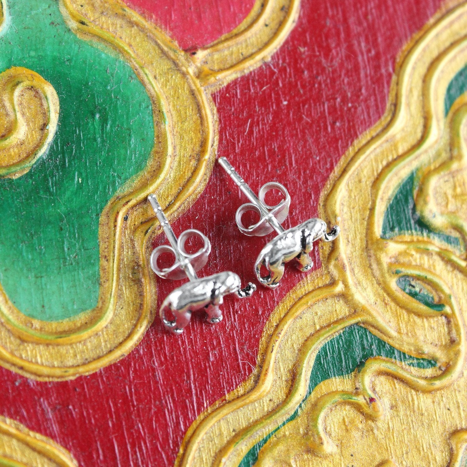 Happy Elephant Earrings - Sterling Silver Dangle Jewelry for Women, Cute Animal-Themed Gift for Her - Perfect for Casual Wear, Parties & Special Occasions