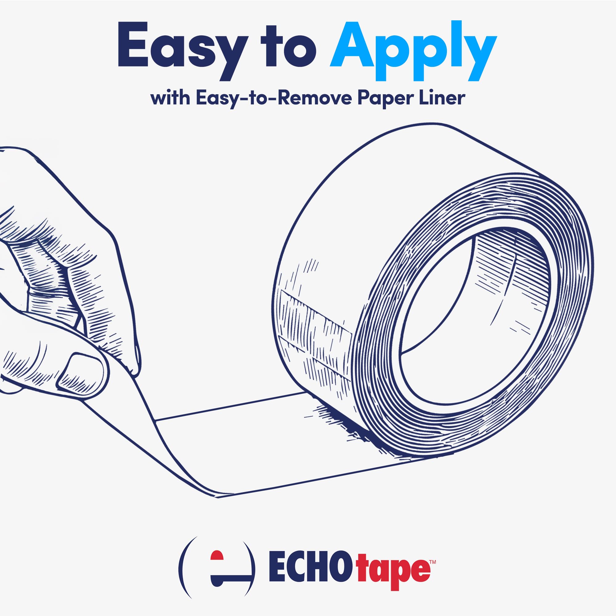 ECHOtape FS-G7736 All Weather Lamtec WMP-50 Facing Tape - Heavy Duty Metal Building Insulation Tape, White Seam and Repair Tape with Cold Weather Acrylic Adhesive (2.83 in x 50 yds) - Ideal for Roofing, HVAC, and Construction Projects