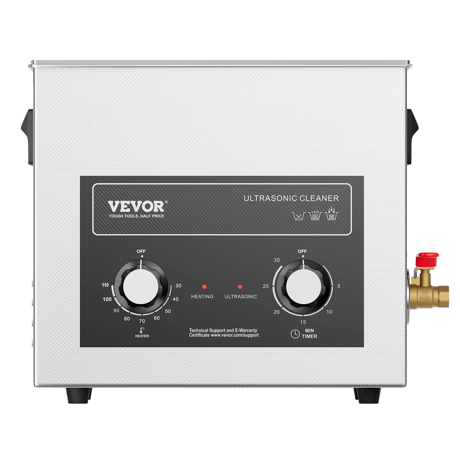 VEVOR 6L Ultrasonic Cleaner with Heater & Timer - 180W Professional Digital Cleaning Machine with Basket for Jewelry, Watches, Glasses, Coins, Tools - Perfect for Home, Lab, and Workshop Use