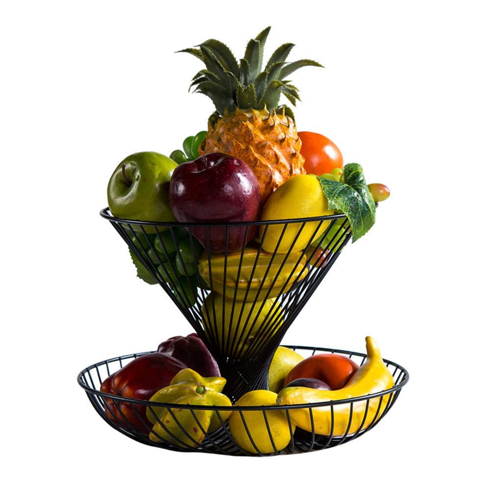 White 2-Tier Fruit Basket for Kitchen & Dining - Durable Household Fruit Bowl for Fresh & Dried Fruits Storage - Perfect for Entertaining Guests & Organizing Vegetables (Color: White) - Ideal for Countertop Display, Party Serving & Pantry Organization