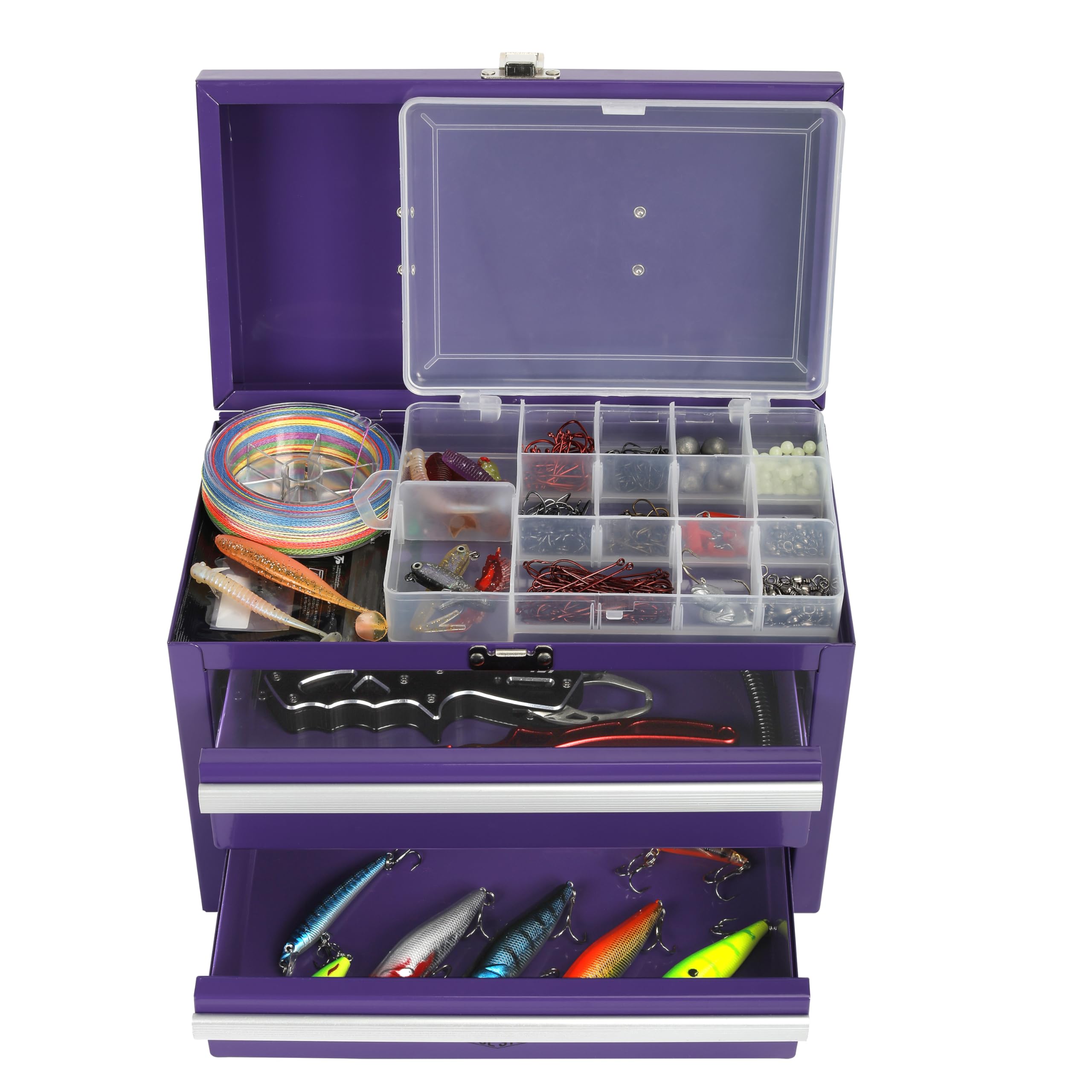 Viper 11-Inch 2-Drawer Portable Toolbox - Purple for DIY & Crafts
