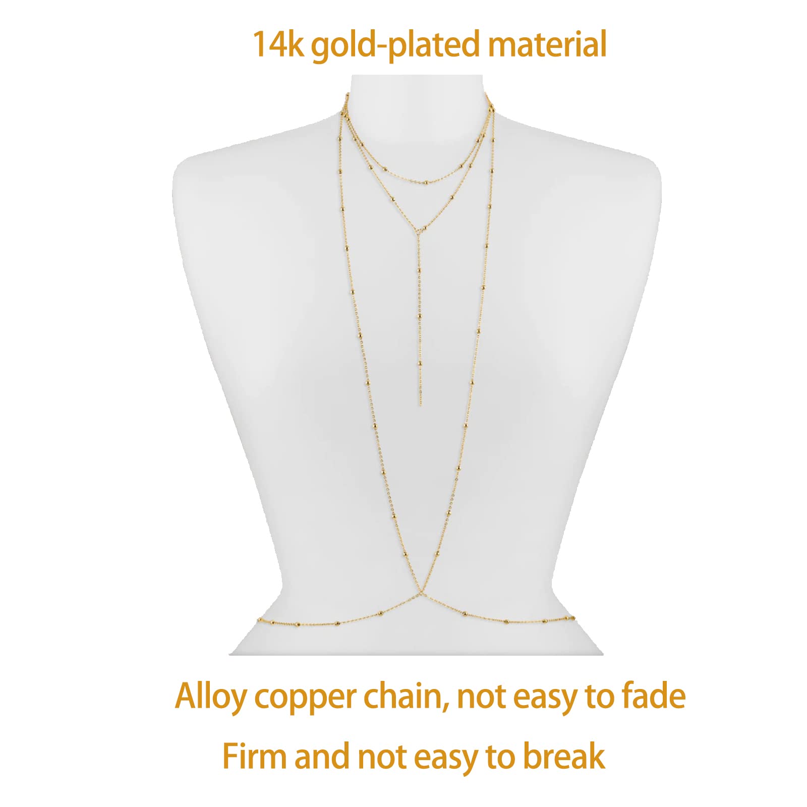 Golden Body Chain Belly Chain Waist Jewelry for Women - Elegant Sexy Body Jewelry for Parties, Beach, Festival & Special Occasions