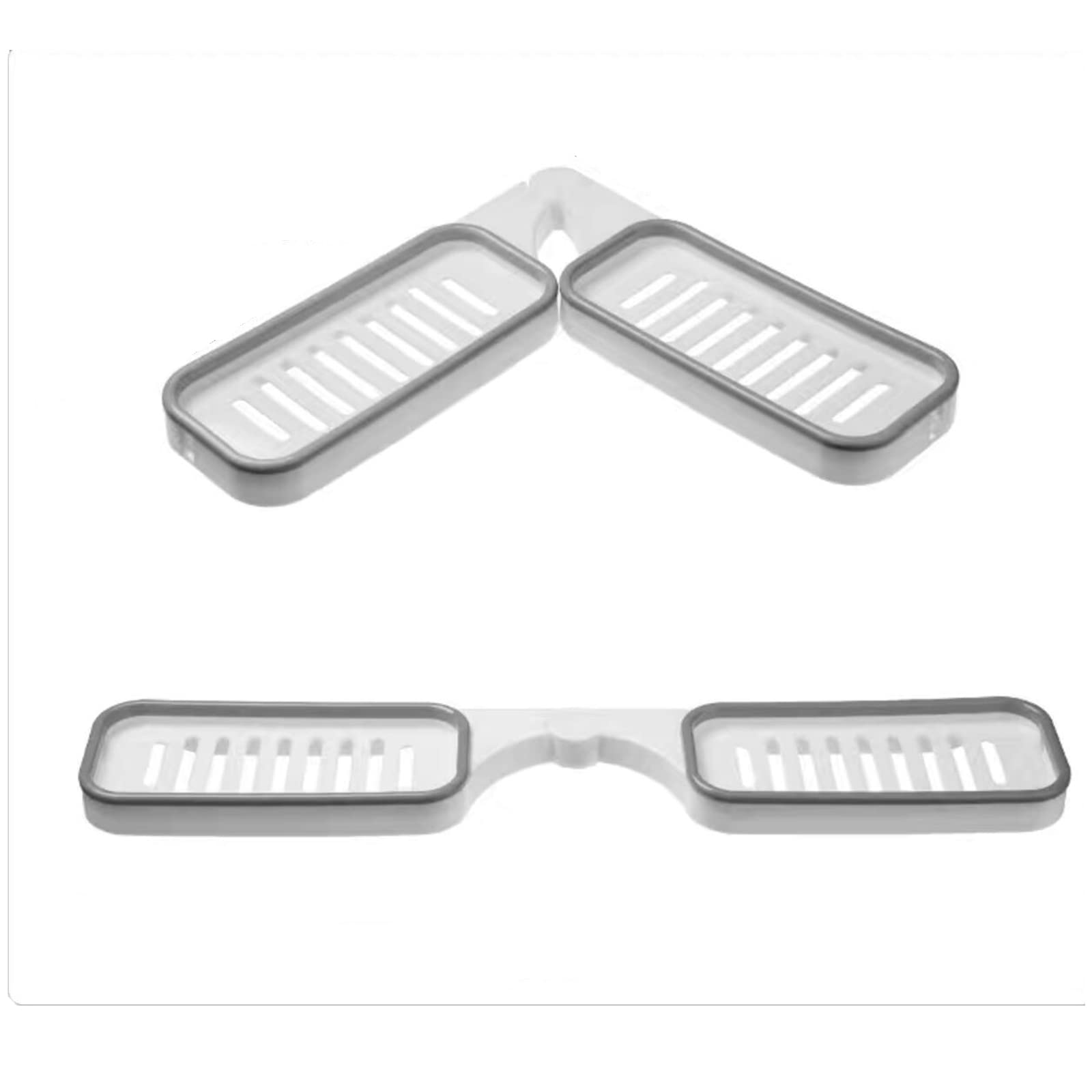 180° Rotating Foldable Shower Shelf with Suction Cups - Space-Saving Bathroom & Kitchen Organizer for Shampoo, Soap & Toiletries - Perfect for Small Spaces, Corner Storage & Clutter-Free Showers