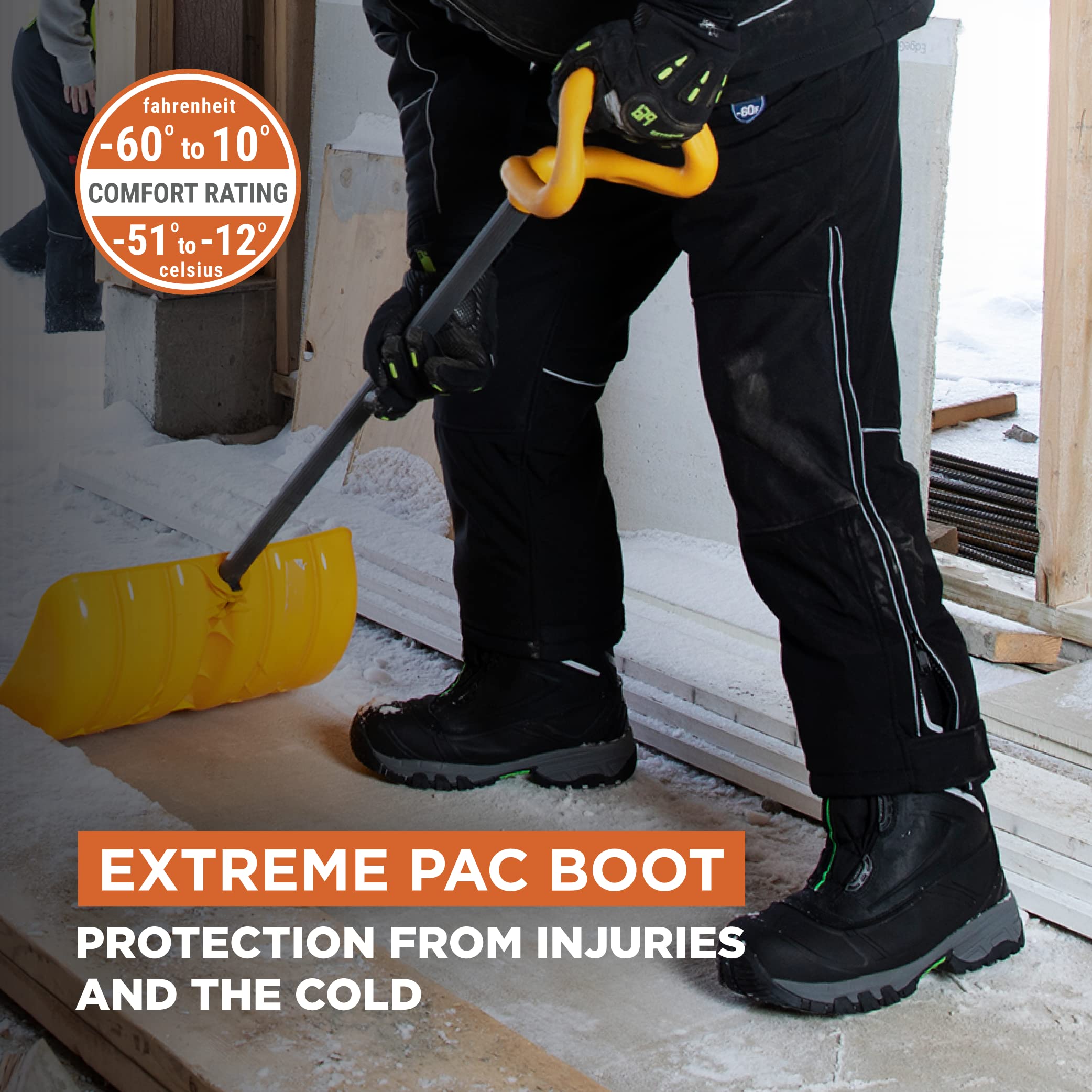 RefrigiWear Extreme Pac Boots for Men - Waterproof Winter Work Boots with -60°F Comfort Rating - Ideal for Construction, Hunting & Outdoor Activities in Extreme Cold Weather