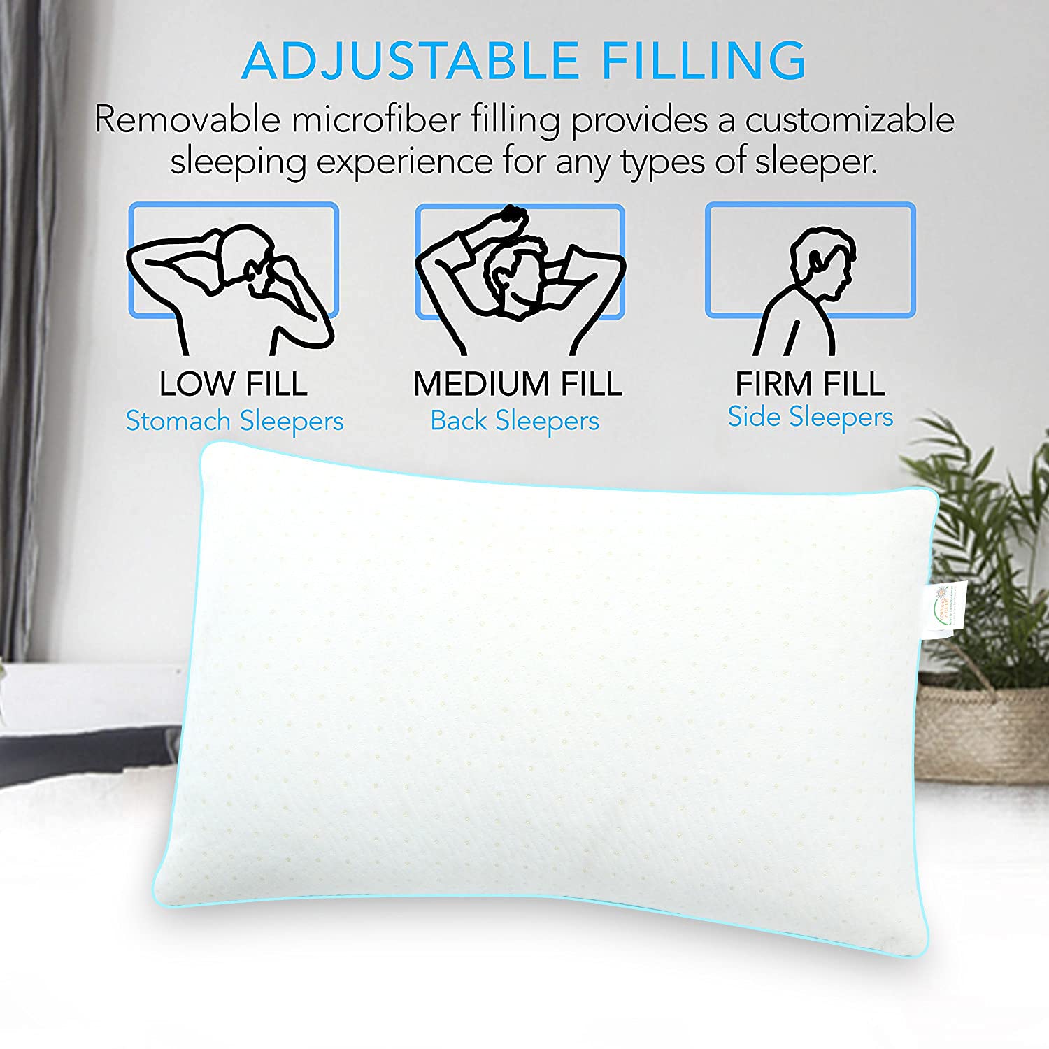 Cool Gel Memory Foam Pillow for Neck Pain Relief - Adjustable & Breathable for Better Sleep