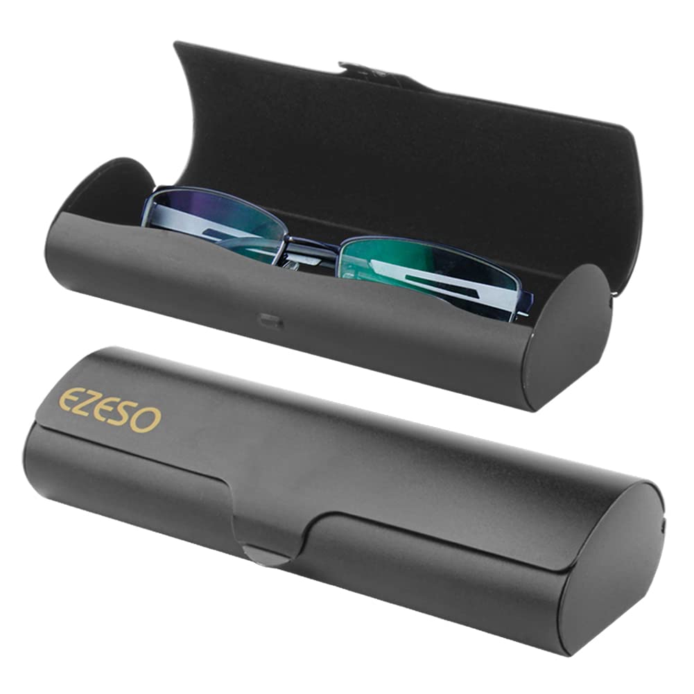 Premium Aluminum Eyeglass Case for Men - Sleek Frosted Matte Glasses Holder for Nearsighted Spectacles | Travel, Office & Everyday Use