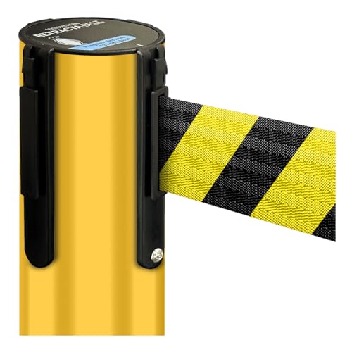 Yellow Alumnium Post w/ Black/Yellow Diagonal Belt