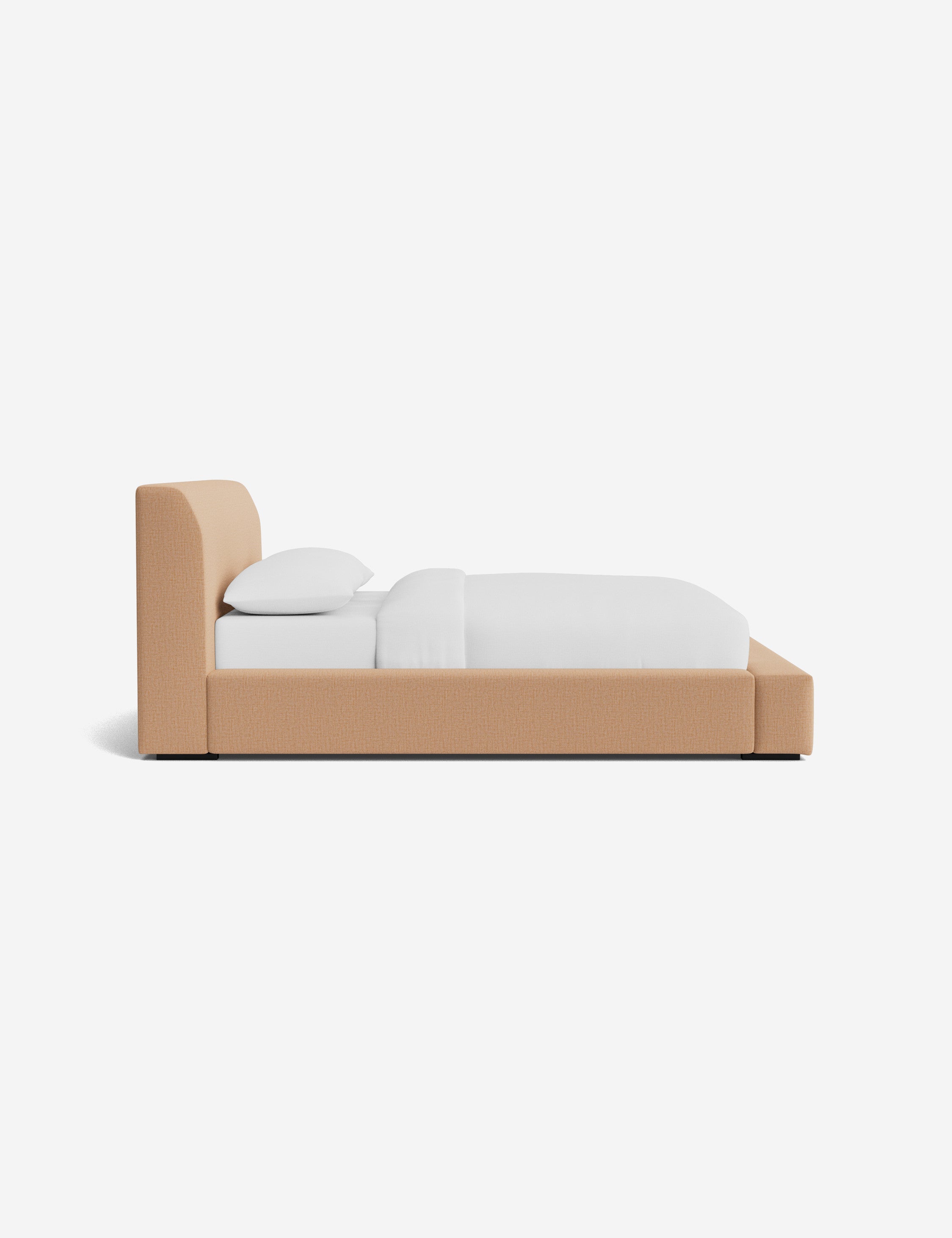 Clayton Platform Bed Frame - Modern Minimalist Wooden Bed with Sturdy Support - Perfect for Bedrooms, Guest Rooms & Small Spaces