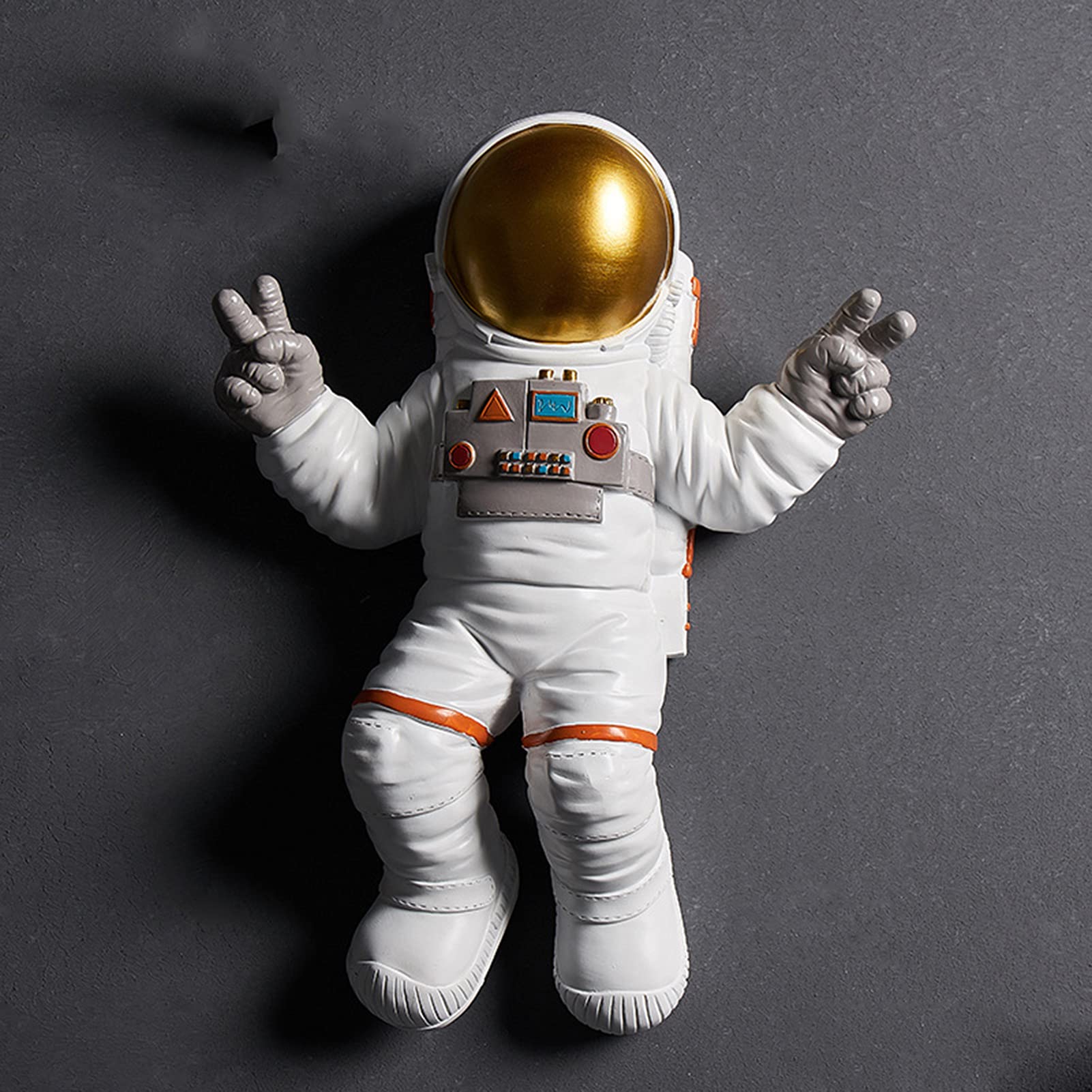 ESGT Resin Astronaut Wall Decor - Creative Spaceman Sculpture for Kids Room & Bedroom - Unique 3D Relief Wall Art for Indoor Decor - Perfect for Space-Themed Nursery, Playroom, or Home Office Decoration