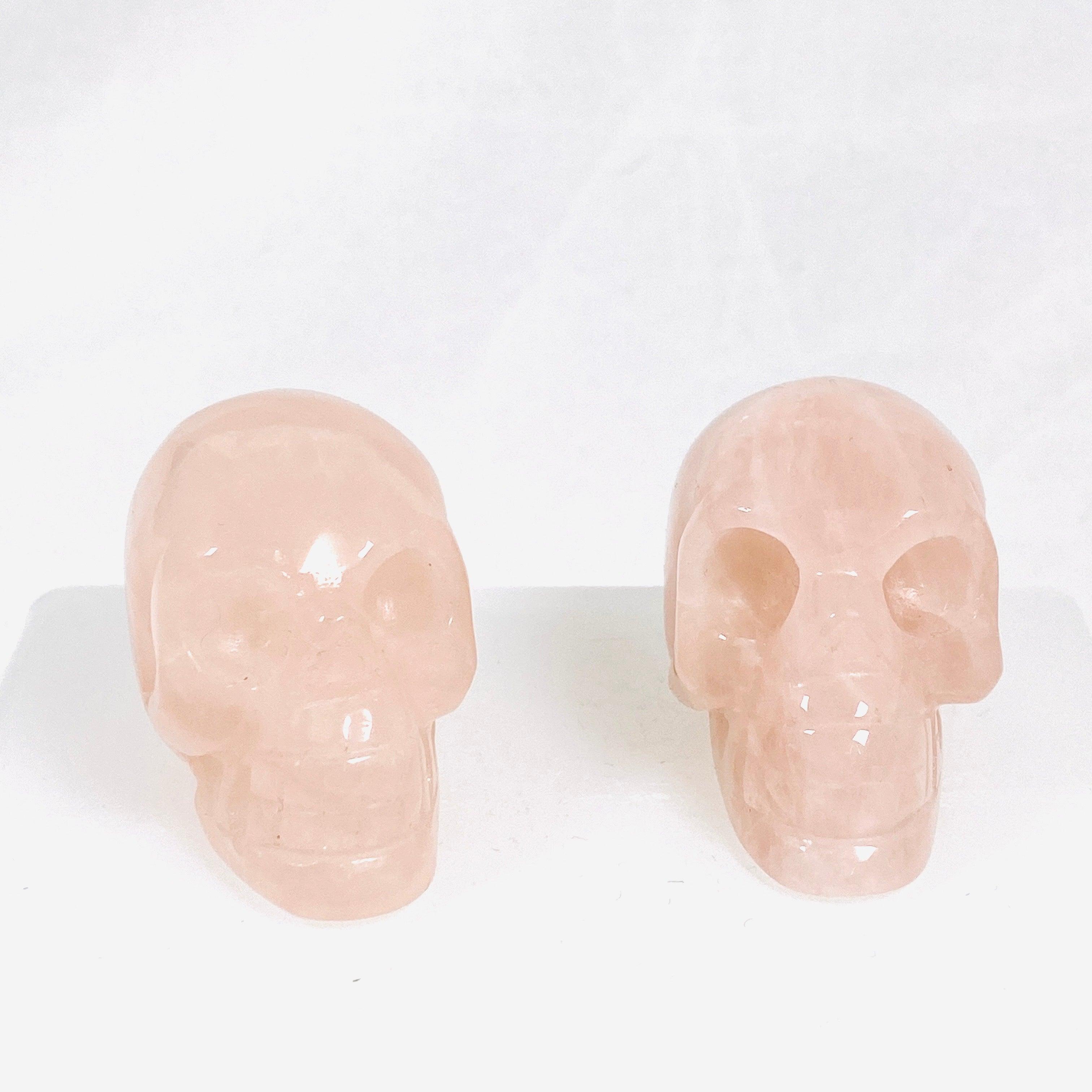 Rose Quartz Skull RQSK 01 - Natural Healing Crystal for Meditation, Stress Relief & Home Decor - Perfect for Yoga, Reiki & Spiritual Gifts