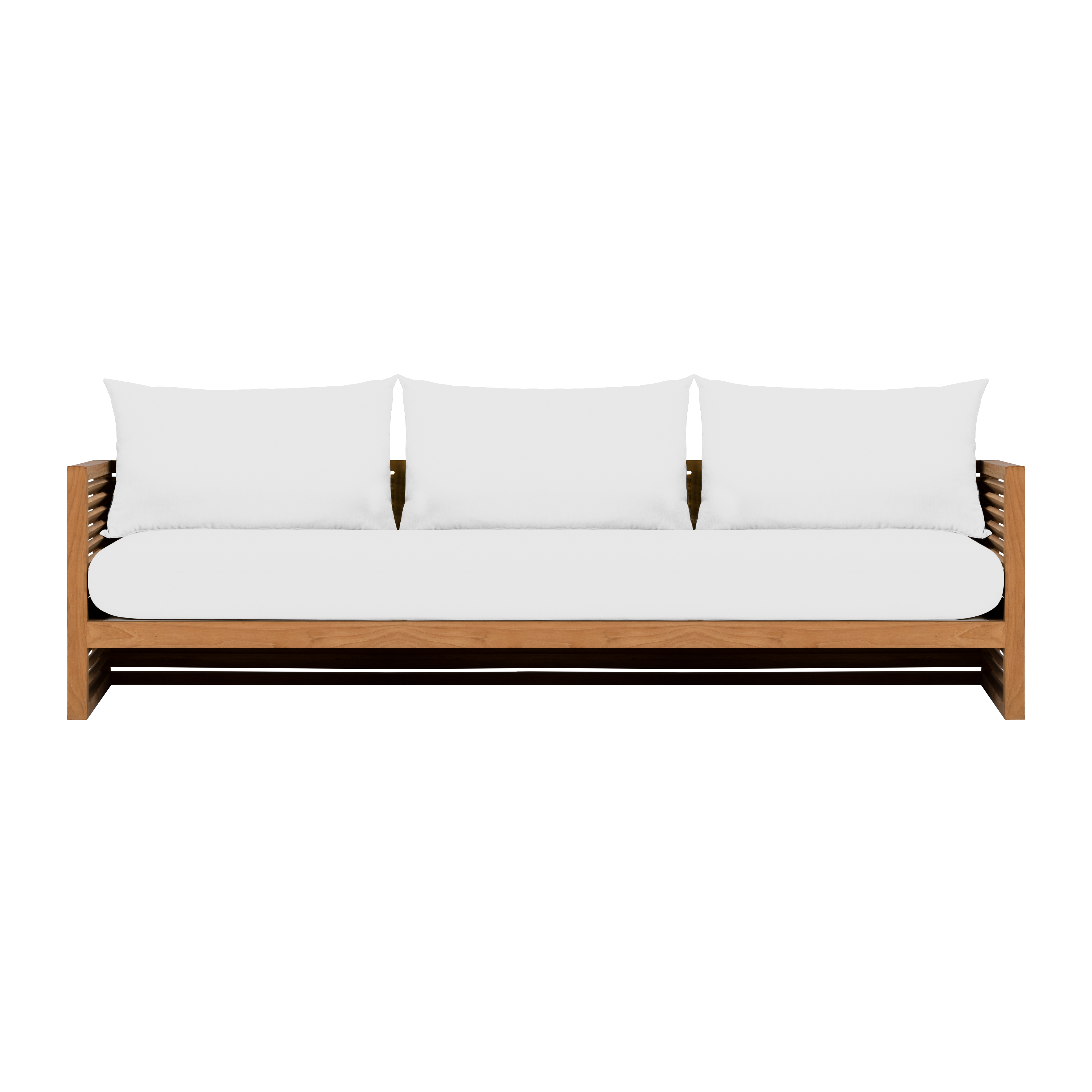 Modern 3-Seater Louver Sofa - Comfortable Fabric Couch for Living Room, Lounge & Family Room - Perfect for Relaxing, Entertaining & Small Spaces
