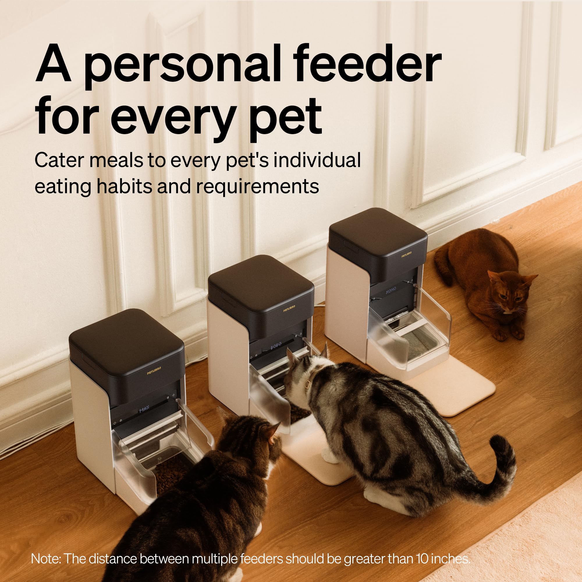 PETLIBRO Upgraded 5G Wi-Fi Smart Cat Feeder with RFID Tag - 3L Automatic Pet Food Dispenser, App Controlled Meal Scheduling (1-10 Portions) - Perfect for Busy Pet Owners & Multi-Cat Households