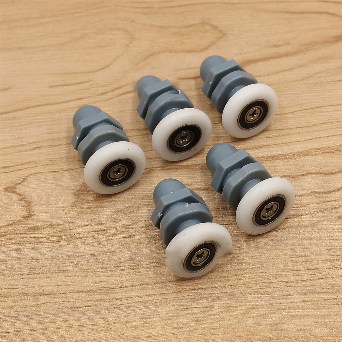 Cabilock 10-Piece Shower Door Rollers & Wheels Set - Smooth Sliding Door Pulleys for Bathroom & Shower Doors - Durable Replacement Runners for Easy Installation & Maintenance