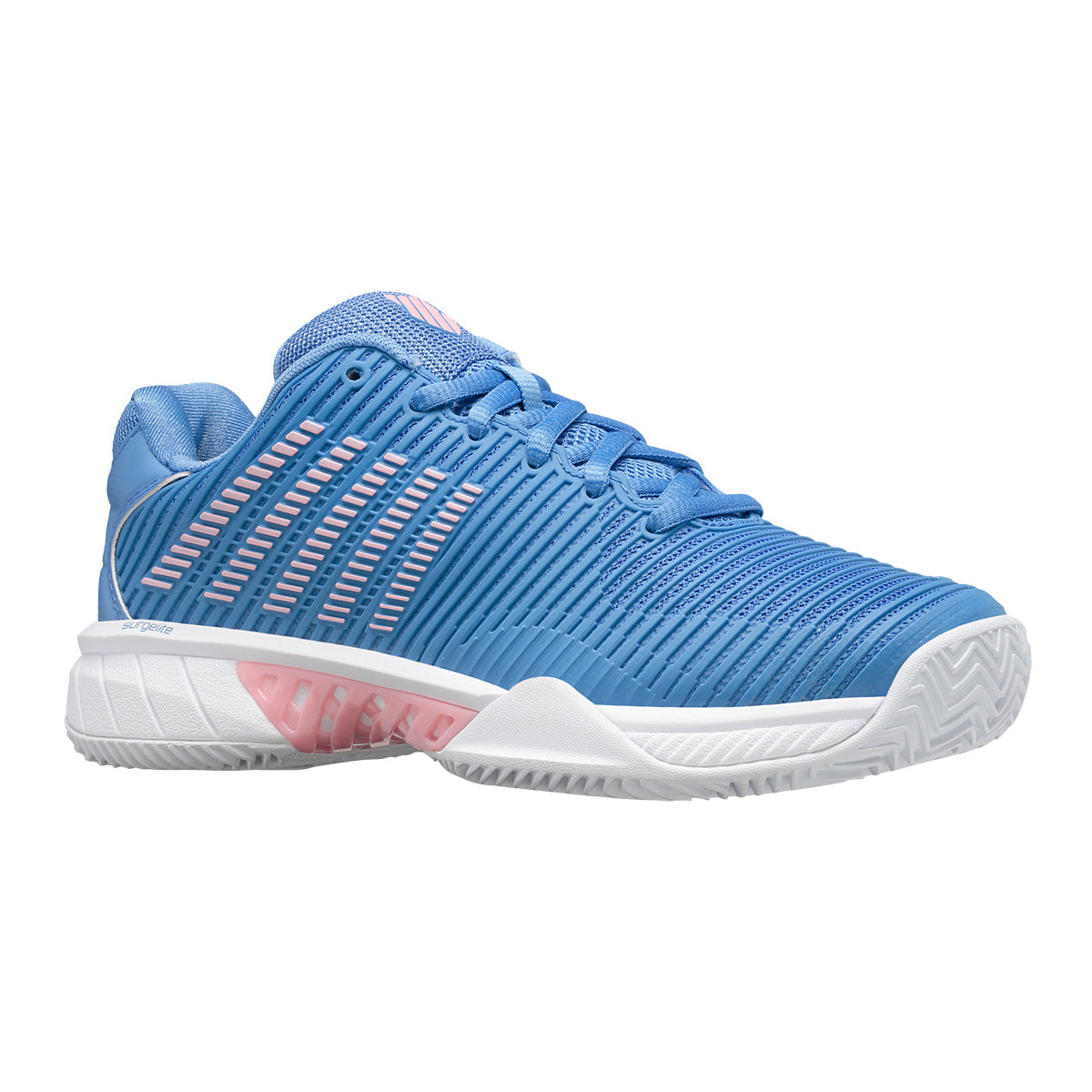 K Swiss Hypercourt Express 2 Women's Clay Court Tennis Shoes - Lightweight & Durable for Optimal Performance | Blue & Pink Colorway | Perfect for Competitive Matches & Casual Court Play