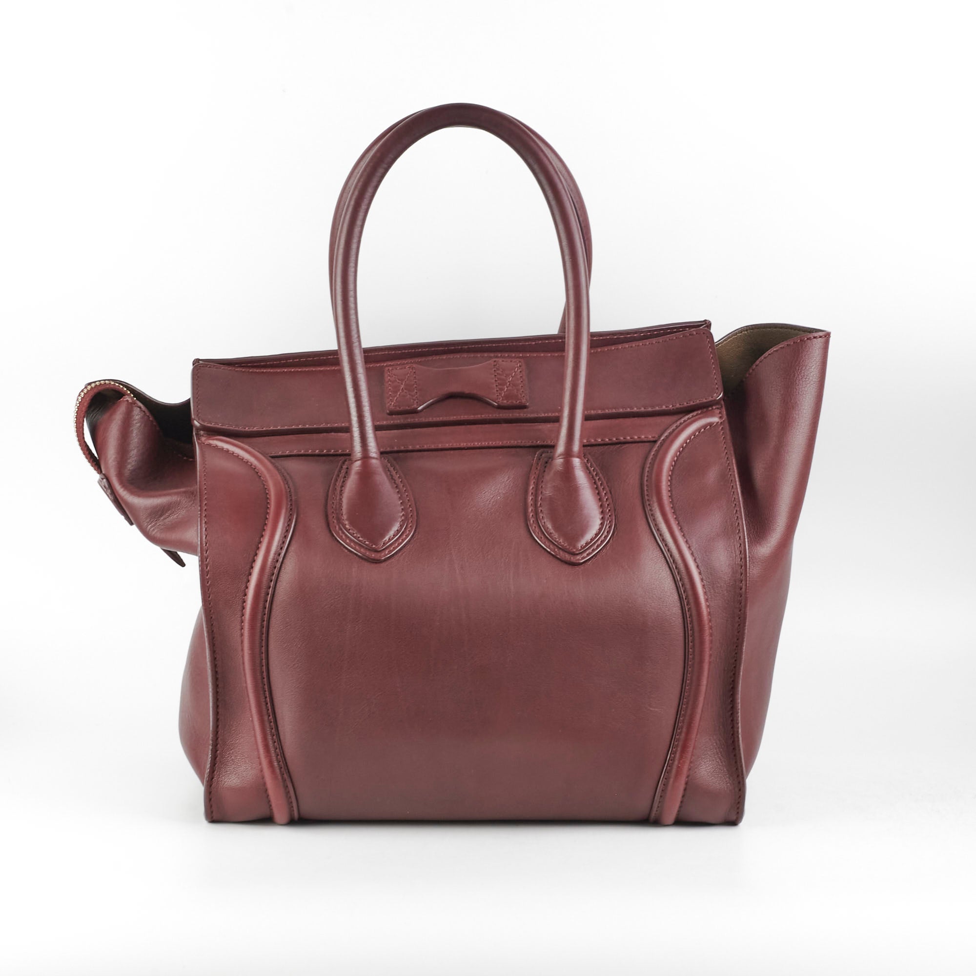 Celine Mini Luggage Bag in Burgundy - Stylish Crossbody Handbag for Women, Perfect for Travel, Work & Everyday Use