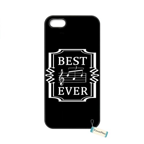 iPhone 7 Plus Case - Best Dad Ever Music Note Design | Durable Hard Protective Cover for iPhone 7 Plus | Perfect Gift for Musician Dad | Ideal for Daily Use, Concerts & Special Occasions