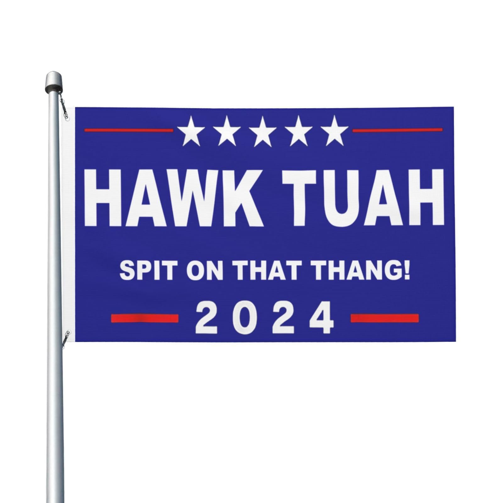 3x5 Ft Hawk Tush Flag - Double Sided Vintage Wall Decor & Tapestry - Perfect for Room Decor, Tailgating, and Sports Fan Gifts