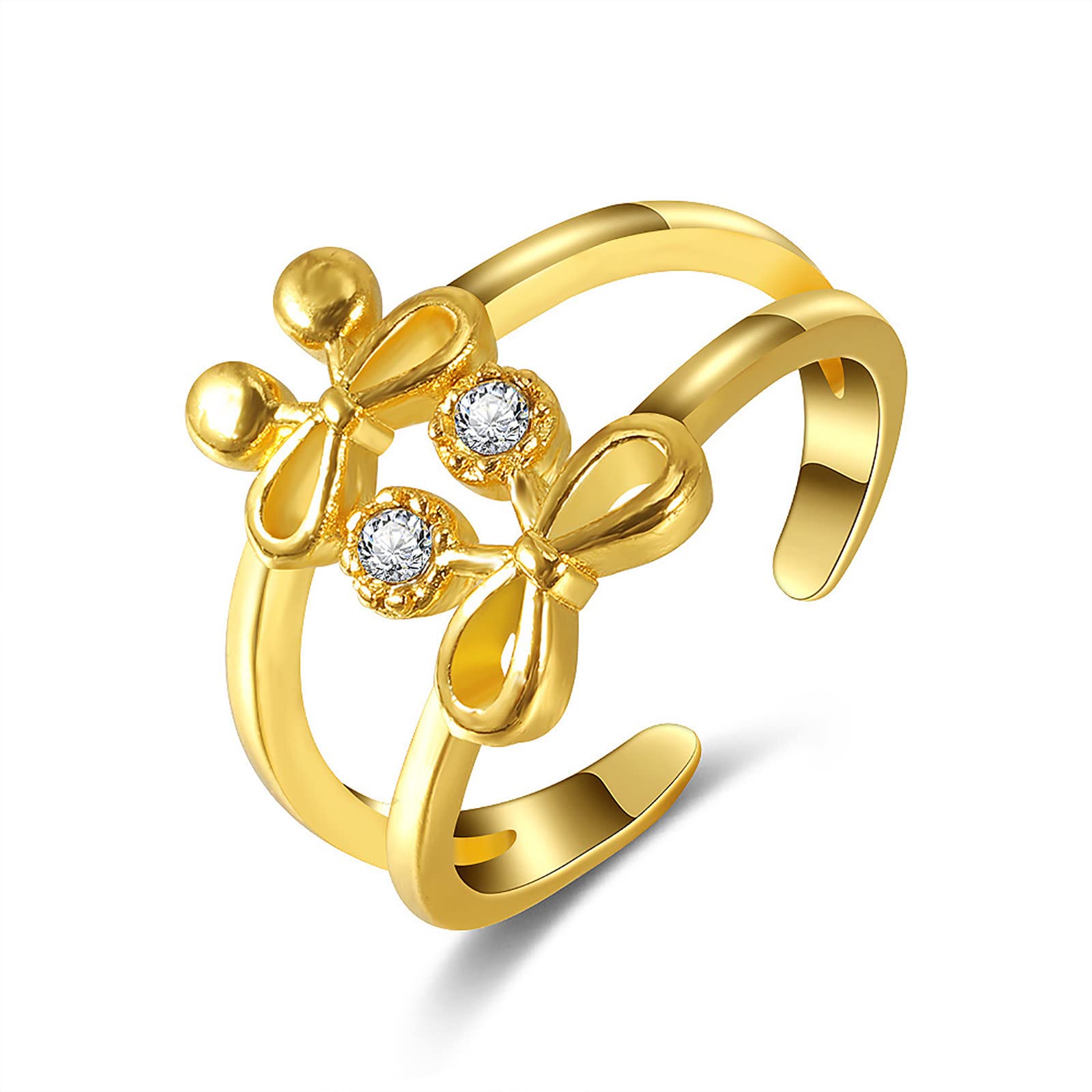 Trendy Open Fruit Ring for Women - Bulk Pack of Fashionable & Unique Statement Rings - Perfect for Gifts, Parties, and Everyday Wear