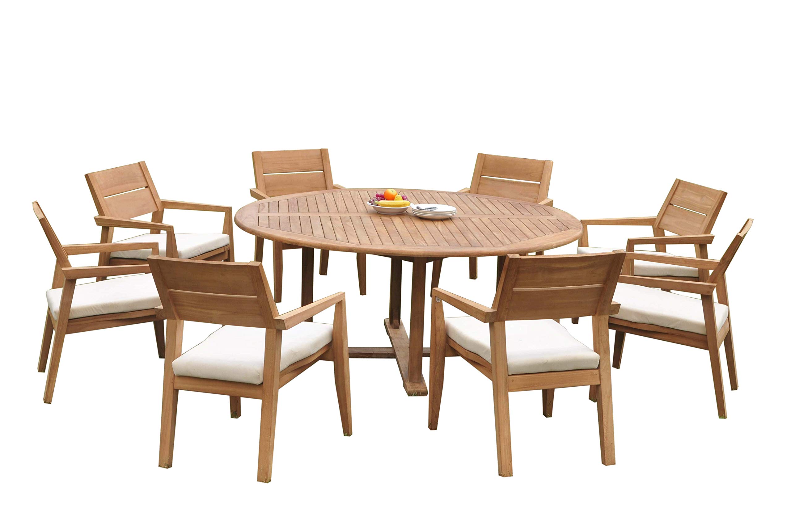 Premium 9-Piece Outdoor Teak Patio Dining Set - 72