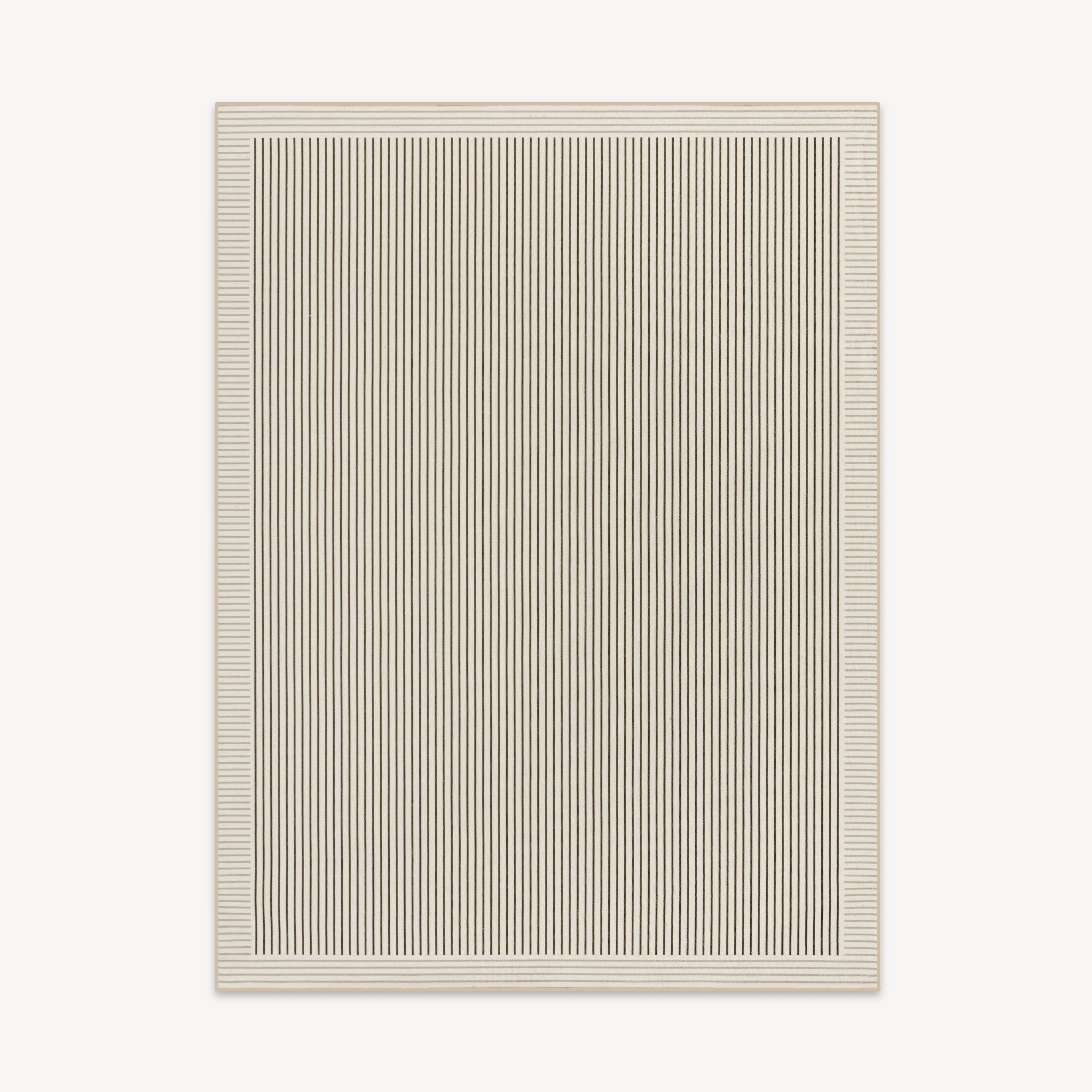Easy Clean Rug - Linear Elegance Durable Non-Slip Pet Friendly Minimalist Hallway Indoor Doormat - Perfect for Entryways, Living Rooms & High Traffic Areas