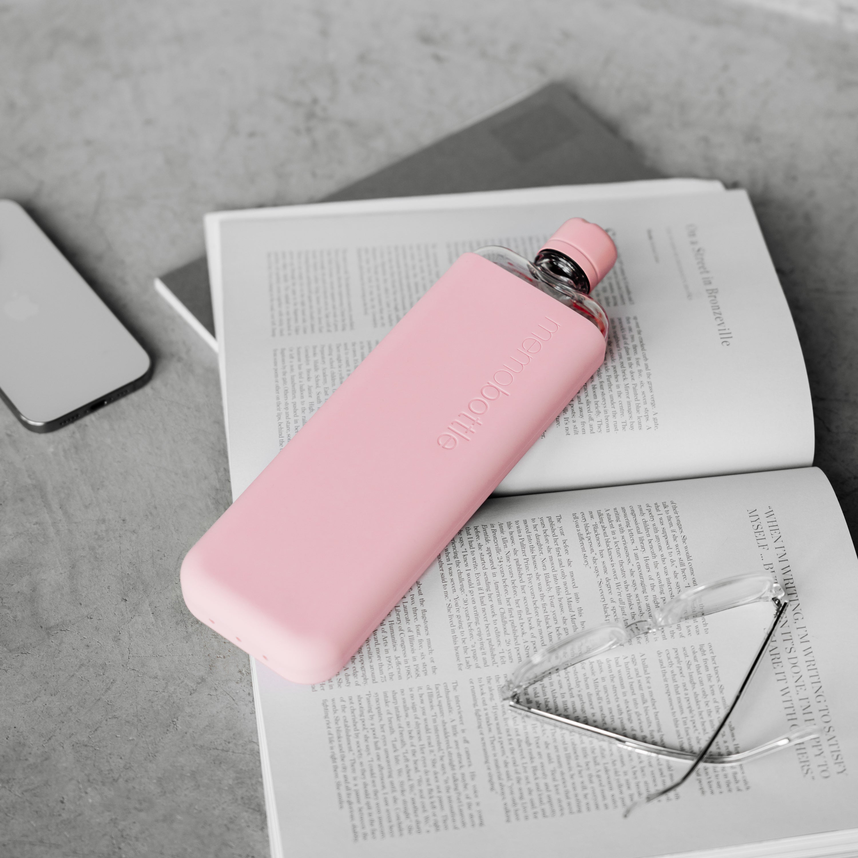 Slim Memobottle Water Bottle - Reusable, Leak-Proof, Eco-Friendly (Bundle) - Perfect for Travel, Gym, Office & Outdoor Activities