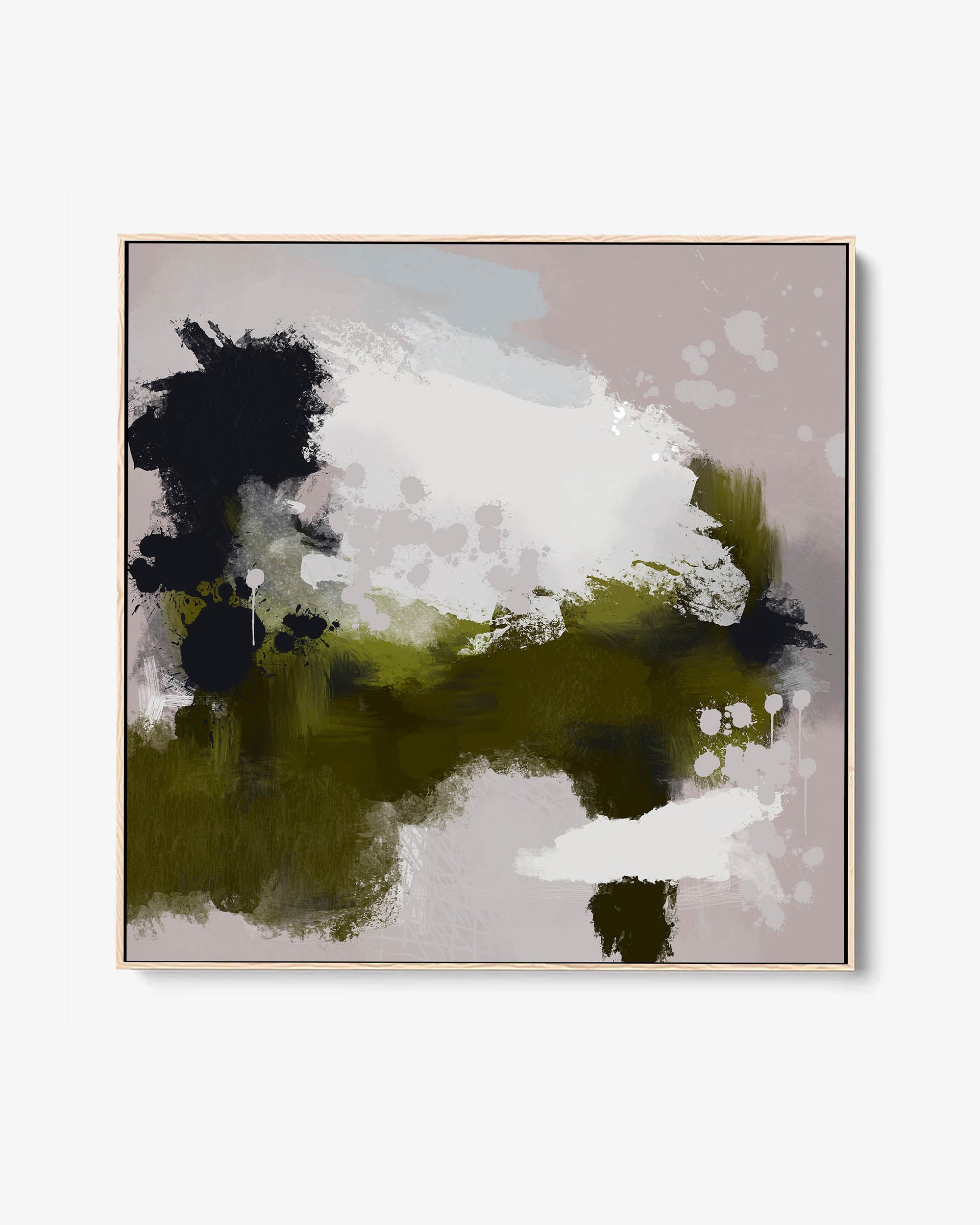 Wimbledon Park Abstract Framed Canvas Wall Art - Modern Home Decor for Living Room, Bedroom & Office - Premium Stretched Canvas Print