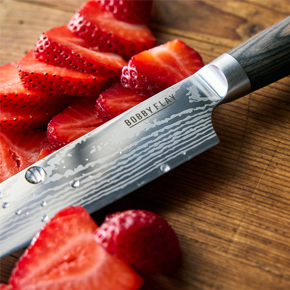 Bobby Flay by GreenPan 8-Inch Stainless Steel Chef Knife with Protective Sheath - Professional Kitchen Knife for Slicing, Dicing & Chopping Vegetables, Meat & Herbs
