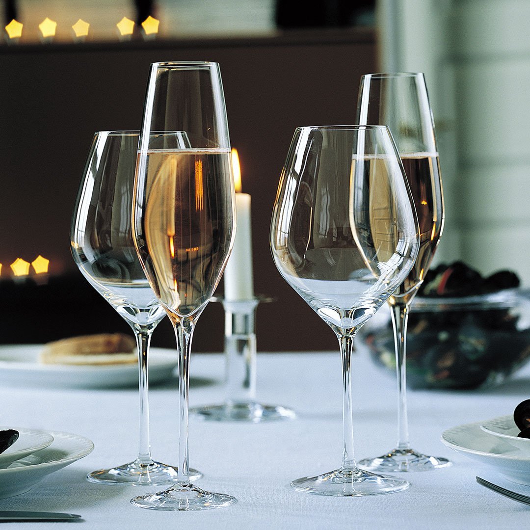 Premium Cabernet Champagne Glasses Set of 6 - Elegant Crystal Wine Goblets for Toasting & Celebrations - Perfect for Weddings, Anniversaries & Special Occasions
