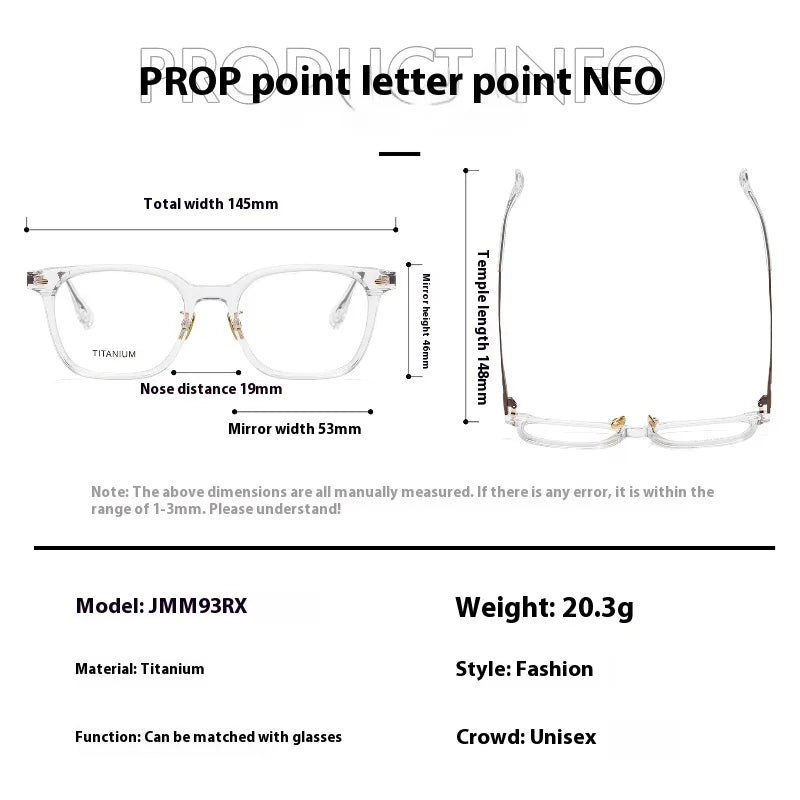 Aror Unisex Full Rim Square Acetate Eyeglasses 842193 - Stylish & Durable Frame for Men & Women - Perfect for Reading, Work, and Everyday Fashion