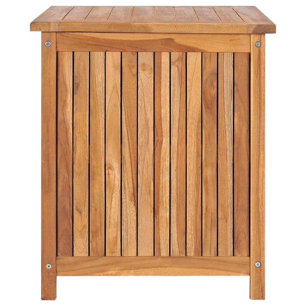 Premium Teak Wood Patio Storage Box with Waterproof Lining - 23.6