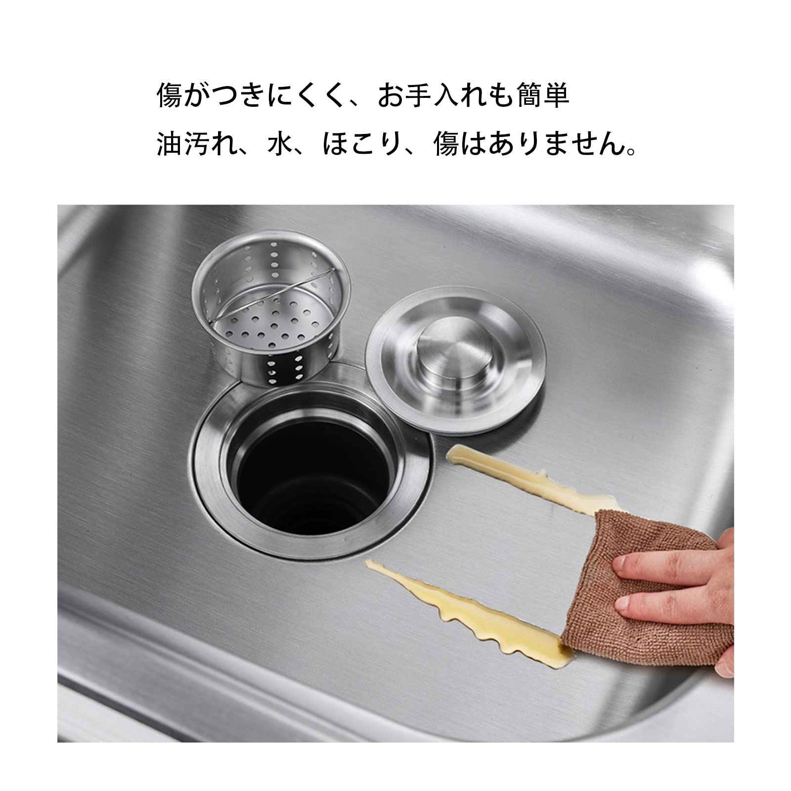 Stainless Steel Double Sink Kitchen Sink with Flow Stand - Perfect for Washing Vegetables, Outdoor Camping, BBQ Drainage & Farm Work (Garden Trash Receiving & Water Drain Hose Included) - Ideal for Outdoor Cooking, Gardening & RV Use