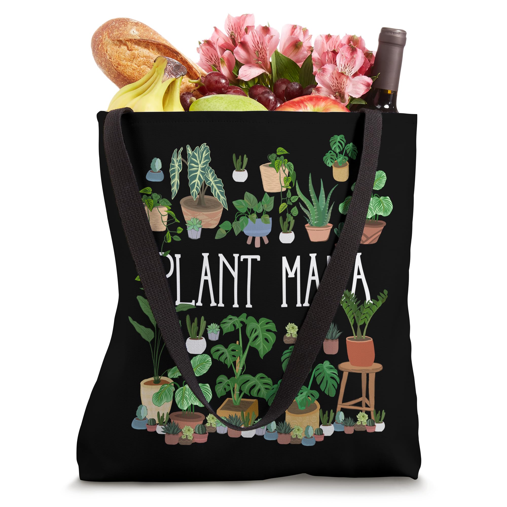 Stylish Plant Mama Tote Bag - Eco-Friendly Cotton Canvas Shopping Bag for Women | Perfect for Groceries, Farmers Market & Everyday Use