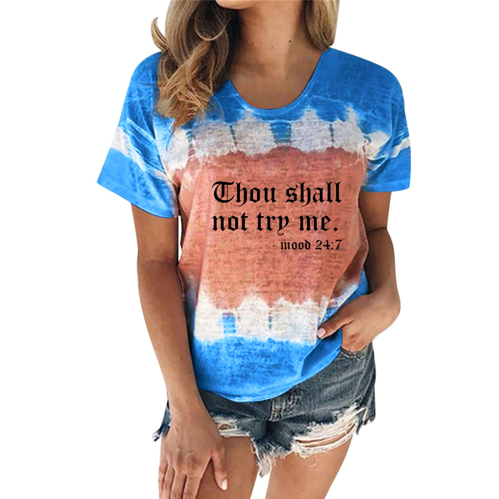 Women's Summer Tops - Elegant Short Sleeve Blouses, Loose Fit Casual Shirts with Fun Prints | Perfect for Beach Vacations, Outdoor Parties & Summer Date Nights