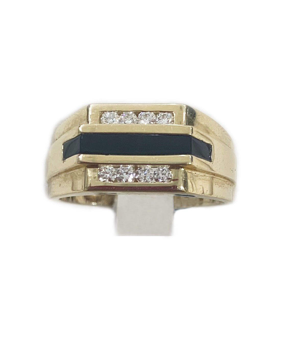 14K Yellow Gold Men's Onyx Ring - Elegant Black Onyx Stone Ring for Men, Durable & Hypoallergenic, Perfect for Weddings, Gifts & Everyday Wear