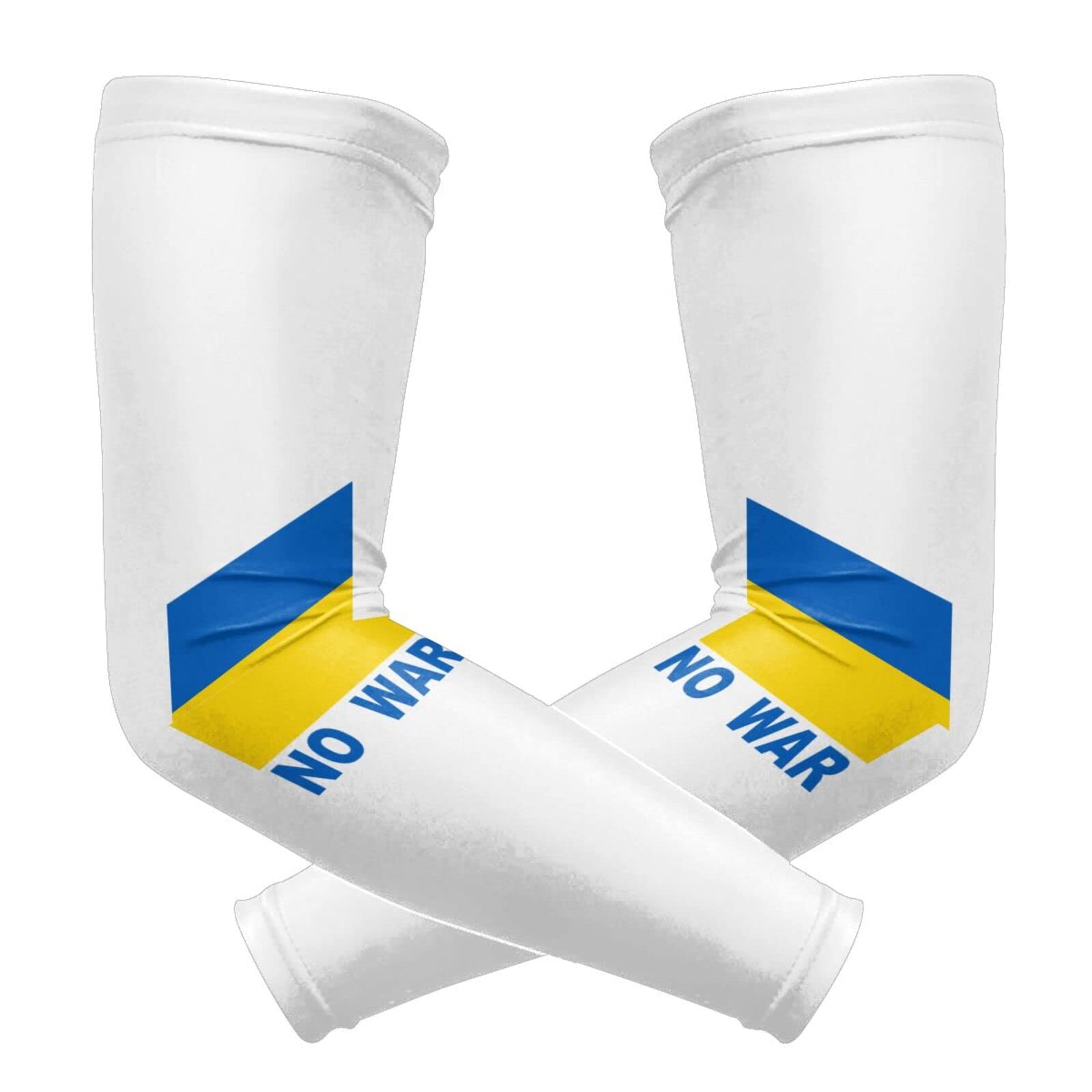 Ukrainian Flag Arm Sleeves - Cooling & Warming UV Protection Arm Guards (Pair) - Perfect for Sports, Outdoor Activities & National Pride Events